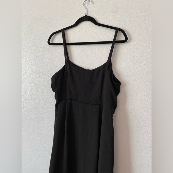 Bobeau Studio B Button front Minimalist Midi Black Dress Size XL - Picture 5 of 11